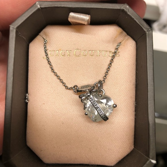 Juicy couture silver crystal heart necklace - Picture 2 of 2